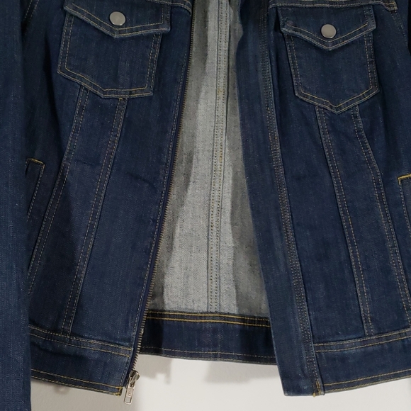 Good Vibes Only- Zippered Jean jacket - 317 - Picture 3 of 6